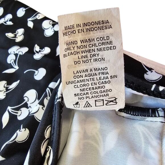 Hobie Cherry Halter Tankini & High Waisted Brief Bikini Set Black Size XL - Picture 5 of 5